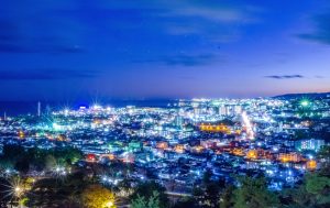 【茨城再見聞】かみね公園展望台（日立）　日立の夜景　「遺産」に認定