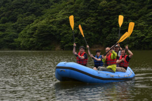 小山ダムが遊び場になった　はぎビレッジ（高萩）
