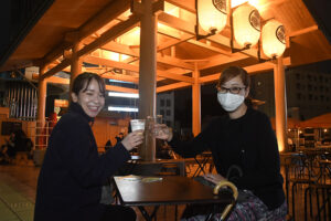 飲食イベント「日本酒bar(バー)」開幕 水戸駅屋外デッキで25日まで