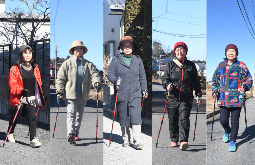 【寒さなんて何のその③】念願のマラソンが楽しくて　勝田全国オンラインマラソン参加中の女性５人組