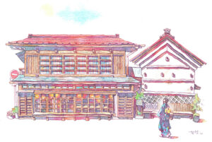 大子のまち歩きイラスト展 交流スペース「ダイゴフロント」