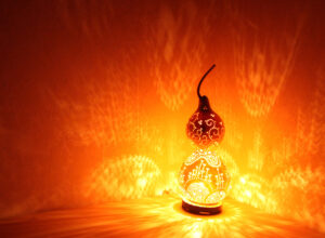 ガラスとひょうたんランプ展　「ギャラリー木の花」