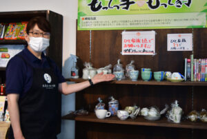 店内に物々交換コーナー まいわい市場