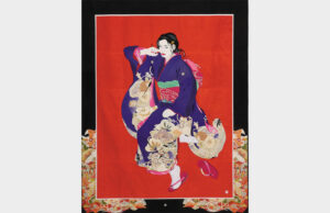 着物などの古布で作画 しもだて美術館で布絵作家・皆川さん展(茨城・筑西)