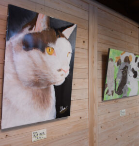 木の端材を使うなど多彩　大子ドレメ美術館で大子清流高生の作品展（茨城・大子）