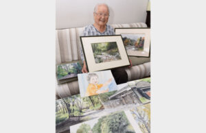 100歳祝うスケッチ展 水戸市の赤岡さん所属の同好会 14日から(茨城・水戸)