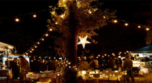 秋の夕暮れの公園で 音楽や食事楽しむ「ランプライツ」5日(茨城・北茨城)