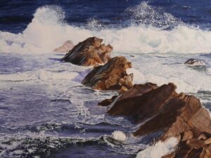 北茨城の緑川さん絵画展　「みつき珈琲」で２８日まで（茨城・日立市）