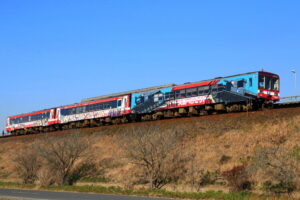 ガルパン列車 間もなく旅立ち 鹿島臨海鉄道(茨城・大洗町)