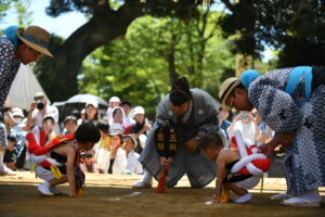 幸せ願って「はっけよい、のこった」 4年ぶりに延方相撲(茨城・潮来市)