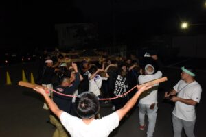 せみ時雨をかき消す「わっしょい」 みこし巡行の練習（茨城・鉾田市）