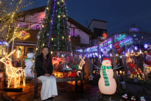 華やかに最後のイルミ 20回目の山口さん(茨城・神栖市)