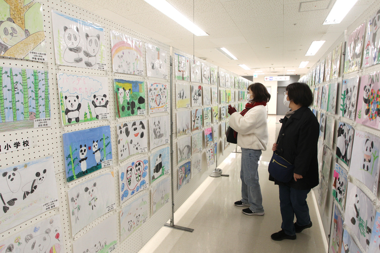    それぞれの視点のパンダ　ヒタチエに１３００点展示（茨城・日立市）