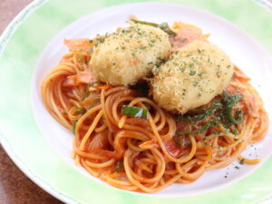 【味ストリート】クリームコロッケスパゲッティ　カフェ&レストラン 杉の樹 （茨城・神栖市）