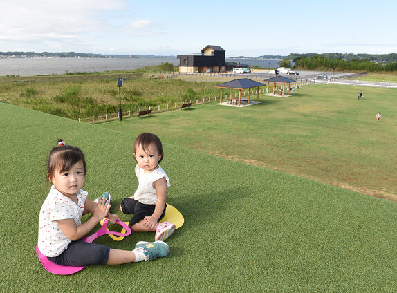 湖畔の新施設に初めての秋　鉾田市みのわ水鳥公園（茨城・鉾田市）