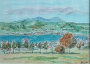 水彩で描いた徒歩の旅 友部図書館で13日から(茨城・笠間市)