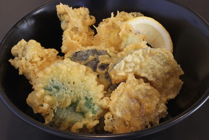 季節の天丼「カキ」登場　天丼天重「みそら亭」（茨城・日立市）