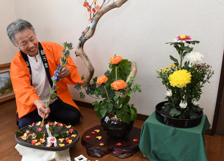 サツマイモのモミジなどむきもの展　市植物園で１８、１９日　料理人の作品を展示（茨城・水戸市）
