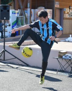 紅葉とイベントの写真