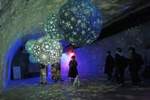 紅葉とイベントの写真