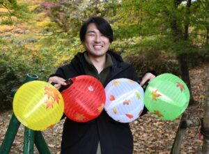 紅葉とイベントの写真