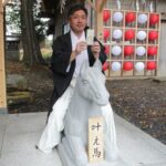 またがって開運祈願　馬場八幡宮の叶え馬（茨城・常陸太田市）