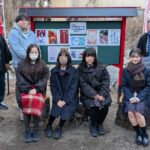 笠間高生と「祈念カード」制作　城山出世稲荷神社（茨城・笠間市）