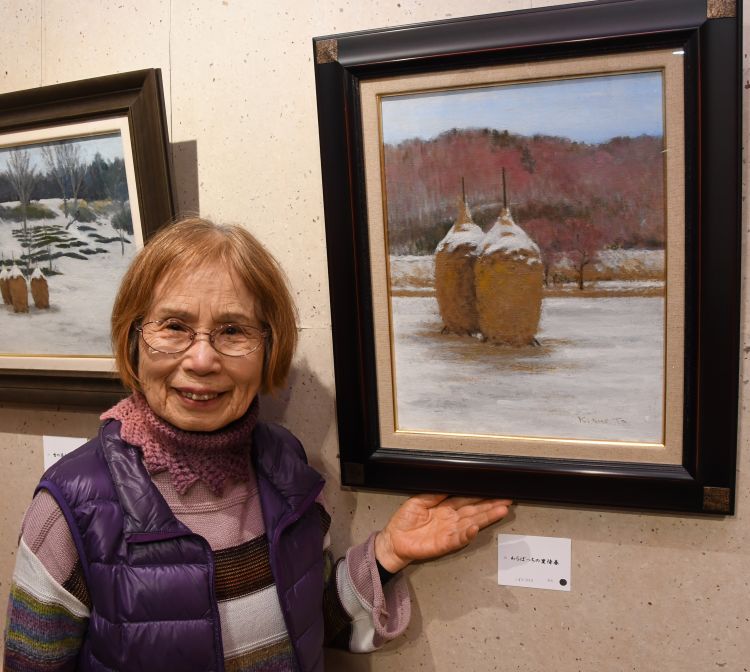 わらぼっち画家の卒寿展  元美術教諭の武石さん　「大子ドレメ美術館」で（茨城・大子町）